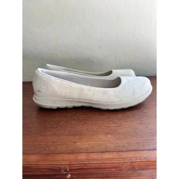 Skechers Go Walk Lite Susie Natural Slip-On Shoes Women’s Size 9.5 136001 - Picture 1 of 10